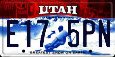 UT license plate E175PN