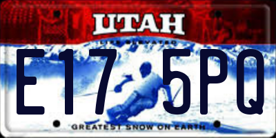 UT license plate E175PQ