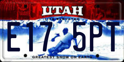 UT license plate E175PT