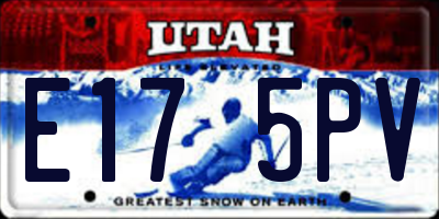 UT license plate E175PV