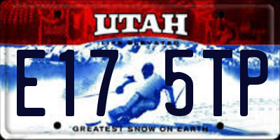 UT license plate E175TP