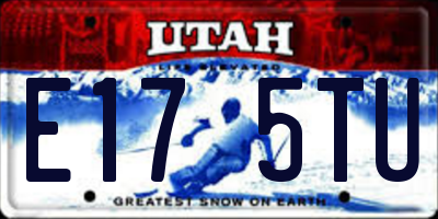 UT license plate E175TU