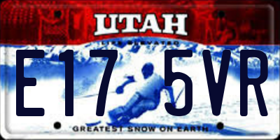 UT license plate E175VR