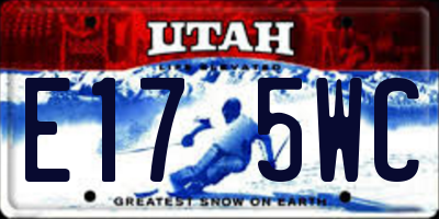 UT license plate E175WC