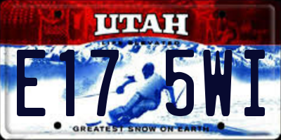 UT license plate E175WI
