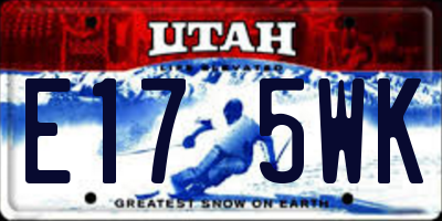 UT license plate E175WK