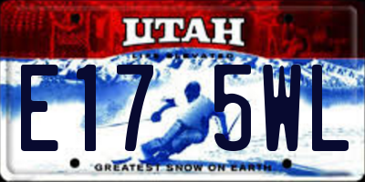 UT license plate E175WL