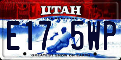 UT license plate E175WP