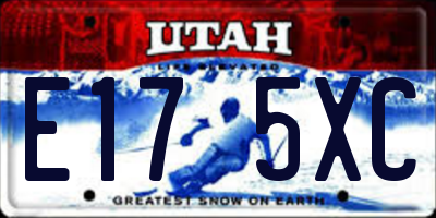 UT license plate E175XC