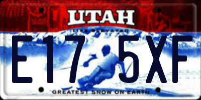 UT license plate E175XF