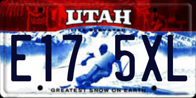 UT license plate E175XL