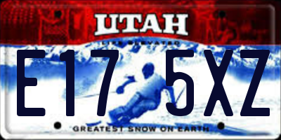 UT license plate E175XZ
