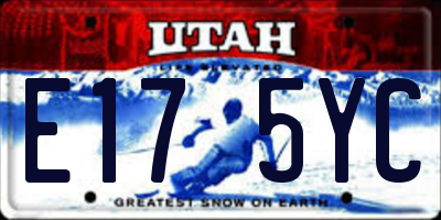 UT license plate E175YC