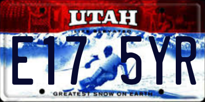 UT license plate E175YR