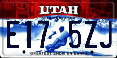 UT license plate E175ZJ