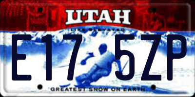 UT license plate E175ZP