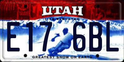 UT license plate E176BL
