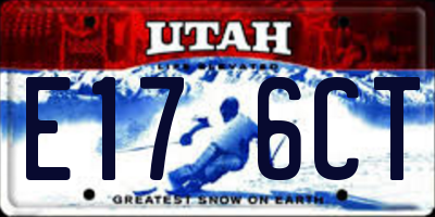 UT license plate E176CT