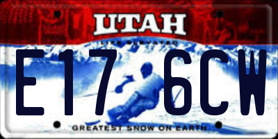 UT license plate E176CW