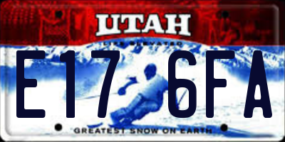 UT license plate E176FA
