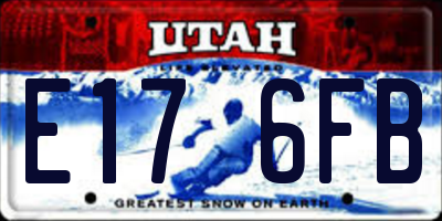 UT license plate E176FB