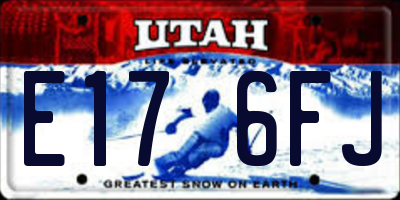 UT license plate E176FJ