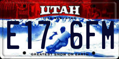 UT license plate E176FM
