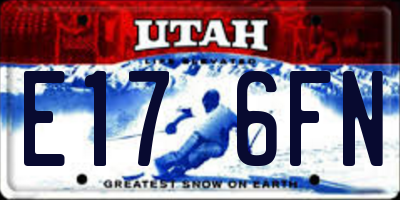 UT license plate E176FN