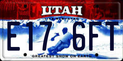 UT license plate E176FT