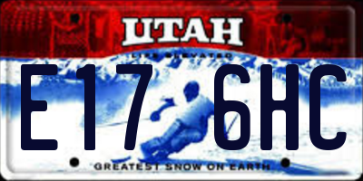 UT license plate E176HC