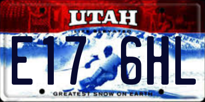 UT license plate E176HL