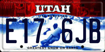 UT license plate E176JB
