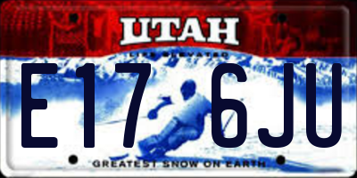UT license plate E176JU
