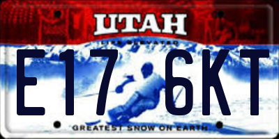 UT license plate E176KT