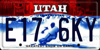 UT license plate E176KY