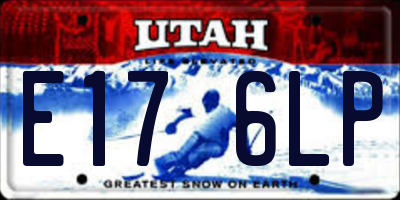 UT license plate E176LP