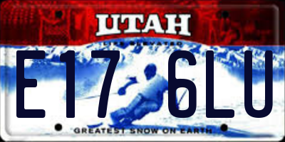 UT license plate E176LU