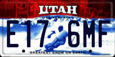 UT license plate E176MF
