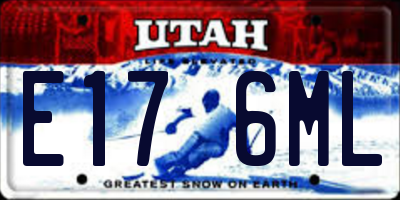 UT license plate E176ML