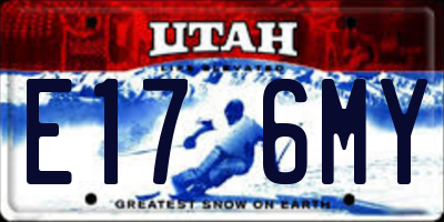 UT license plate E176MY
