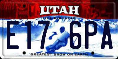 UT license plate E176PA