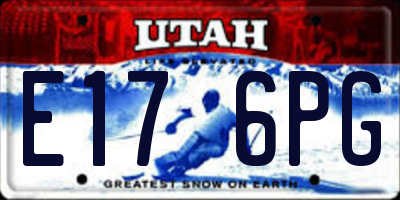 UT license plate E176PG