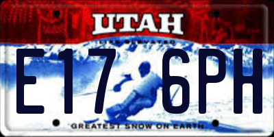 UT license plate E176PH