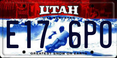 UT license plate E176PO