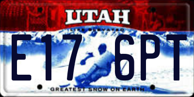 UT license plate E176PT