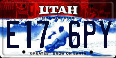 UT license plate E176PY