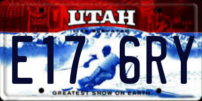 UT license plate E176RY