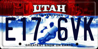 UT license plate E176VK