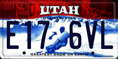 UT license plate E176VL