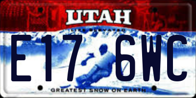 UT license plate E176WC